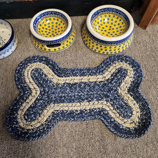 Blue Indoor/Outdoor Small Bone Rug 11.5x17.5 (not jute)