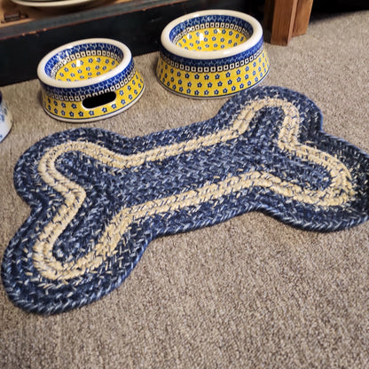 Blue Indoor/Outdoor Small Bone Rug 11.5x17.5 (not jute)