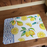 Placemats Rectangular Lovely Lemons (set of 2) 17" x 15" (Plastic)
