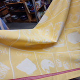 Towel Yellow Cheese 26" x 26" SQUARE Tea towel