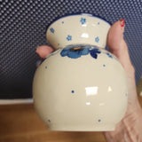 Vase ~ Bubble ~ 4.25"    2222X ~ Ice Blue Poppy pf1221