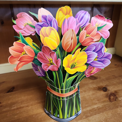 Card Pop-up Festive Tulips