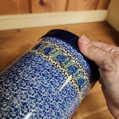 Wine/ Utensil Holder ~ 7.75" H 169~1513X ~ Peacock Feather PF0323