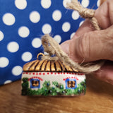 Miniature House Ornament~Clay~Ukraine Folk
