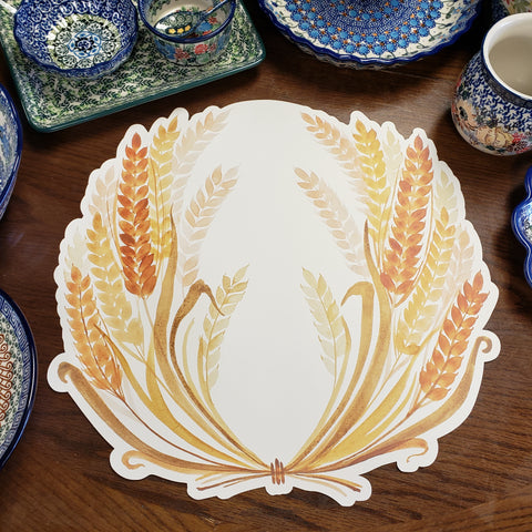 Placemats Paper Golden Wheat Placemats / Set of 12